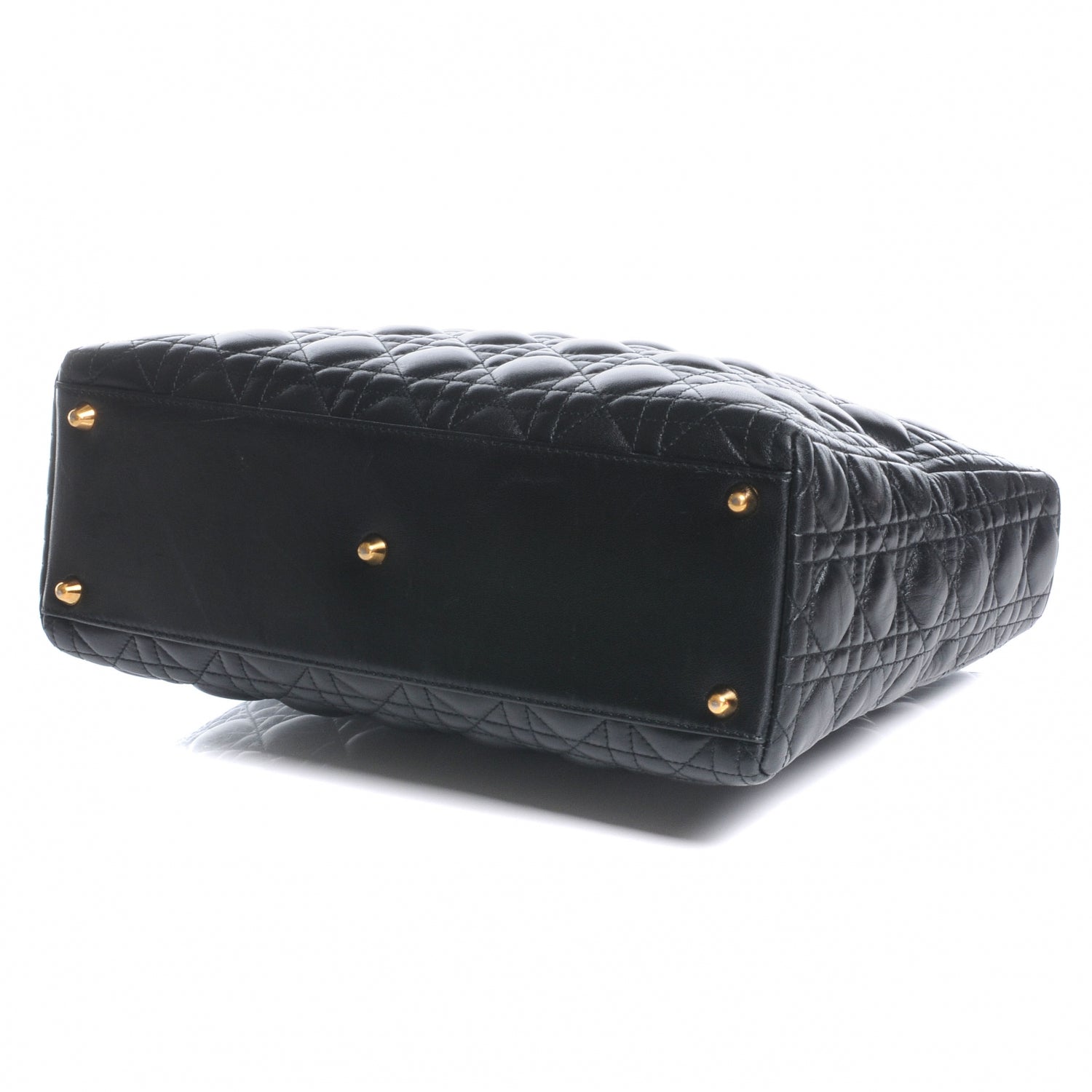 Christian Dior Lambskin Cannage Large Lady Dior Black 4 of 8