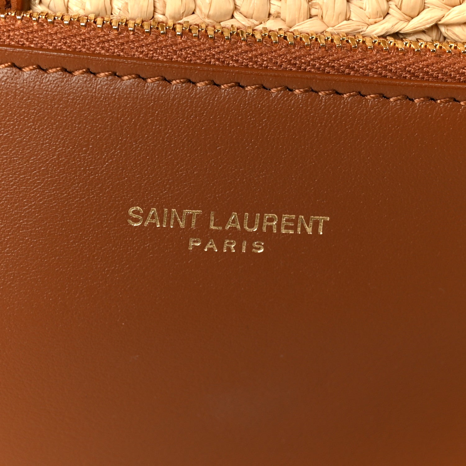 Saint Laurent Raffia Calfskin Le 5 A 7 Small Hobo Natural Brick 9 of 14
