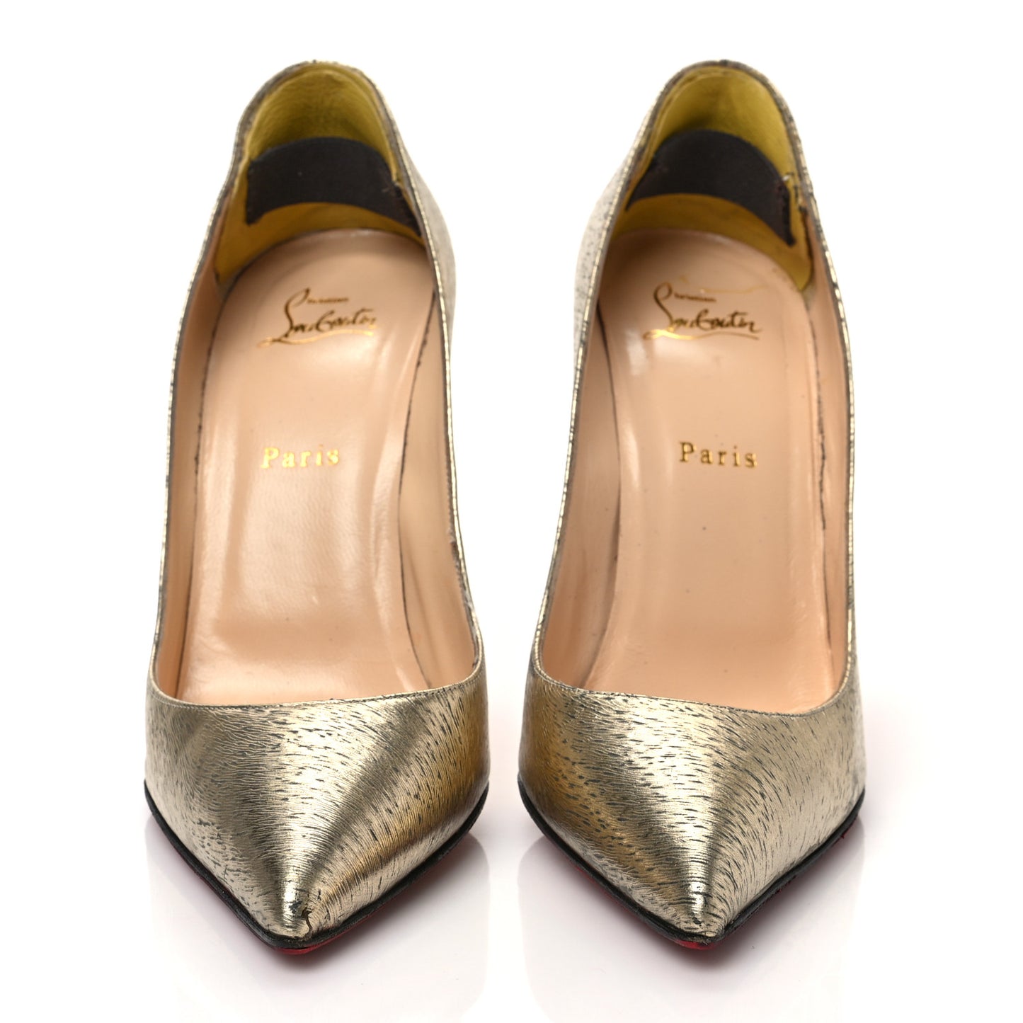 Metallic Crinkled Nappa Pigalle Follies 100 Pumps 41 Platine