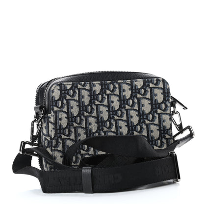 Christian Dior Oblique Pouch Navy Blue 2 of 4