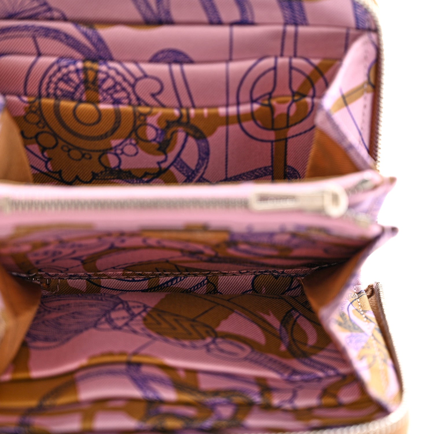 Hermes Epsom Silk'in Compact Wallet Chai 5 of 8