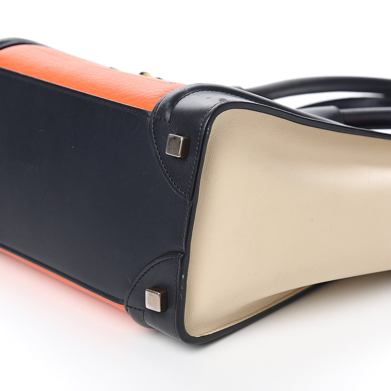 Celine Smooth Calfskin Micro Tri-Color Luggage Bright Orange 13 of 15