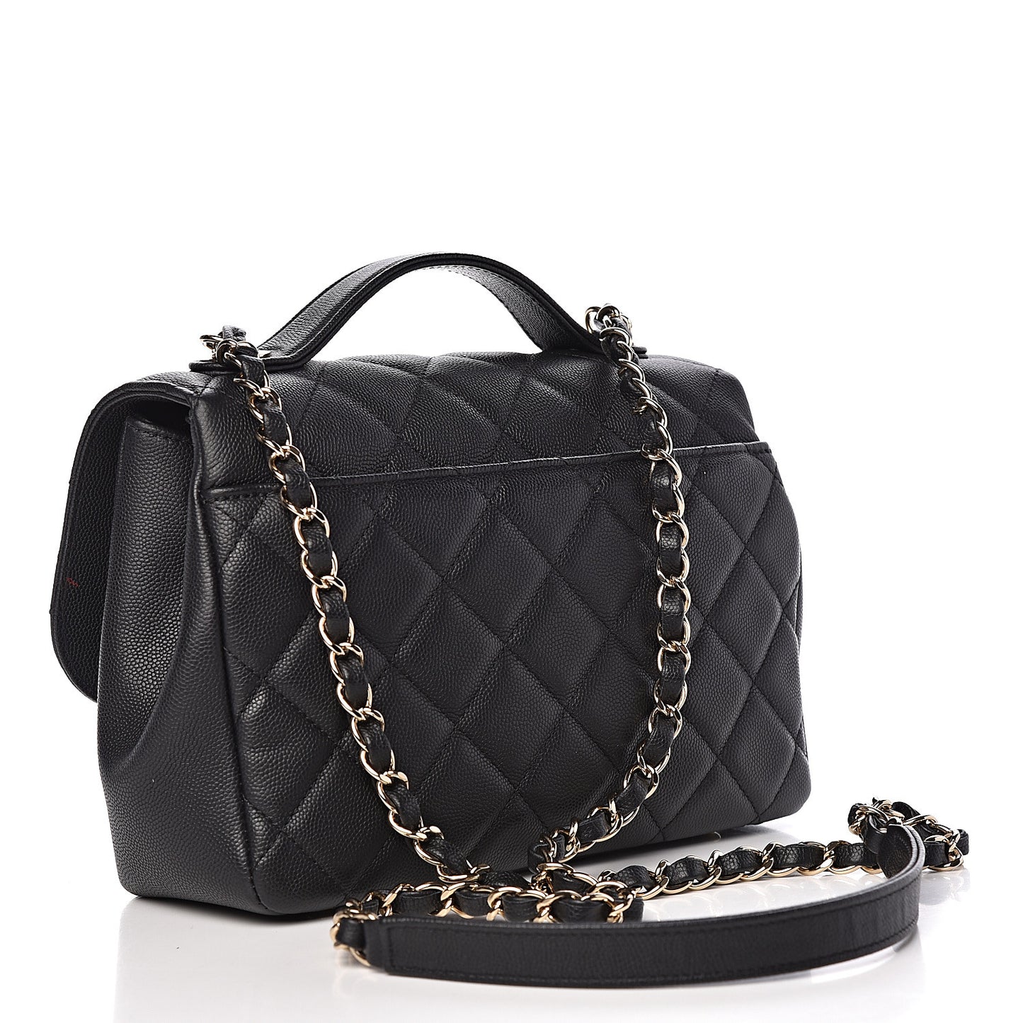 Caviar Quilted Medium Business Affinity Flap Black