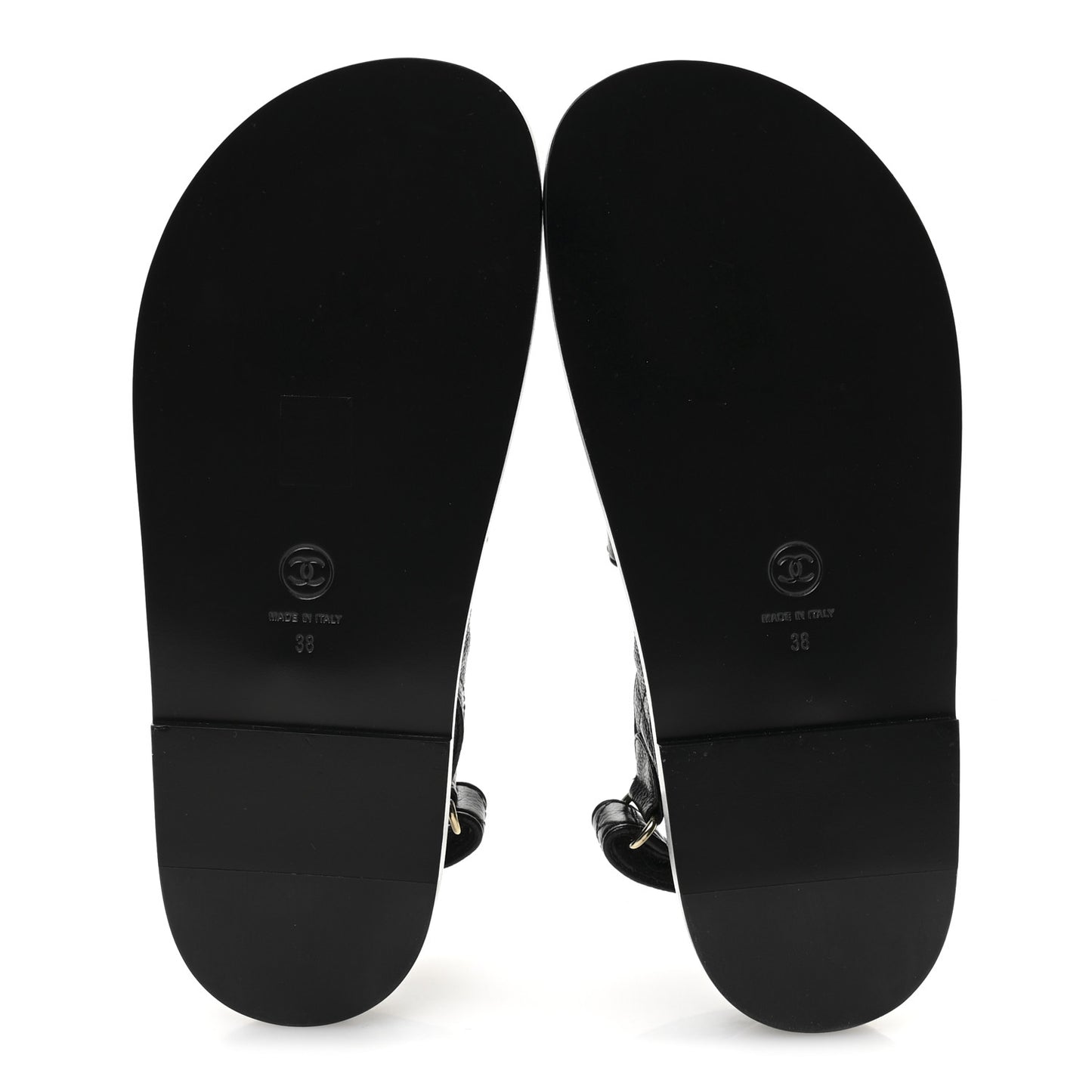 Grained Calfskin Velcro Dad Sandals 38 Black