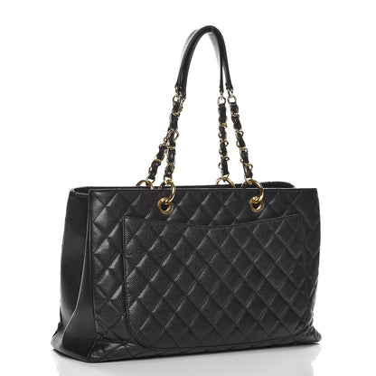Chanel Caviar Quilted XL Grand Shopping Tote GST Black 3 of 14