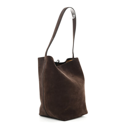 The Row Suede Calfskin Medium N/S Park Tote Wood Brown 3 of 14