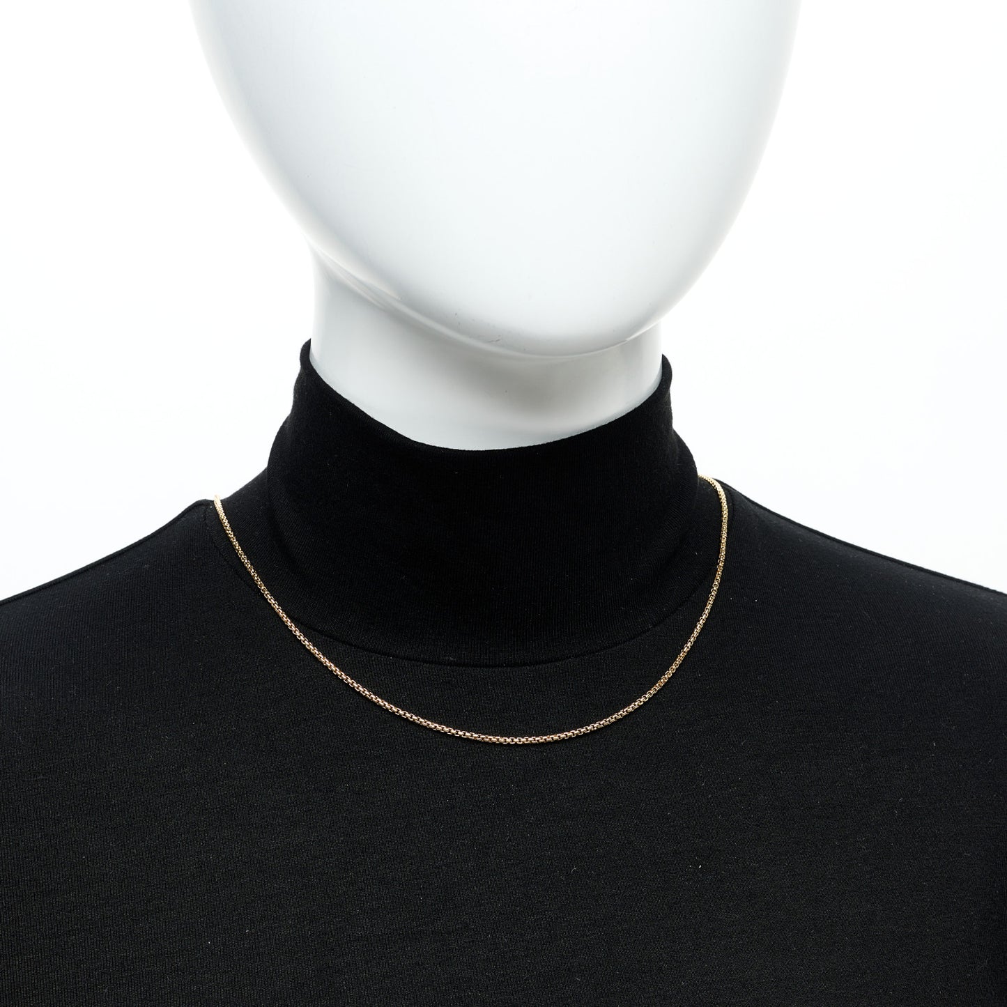 18K Yellow Gold 1.7mm Box Chain Necklace 18"