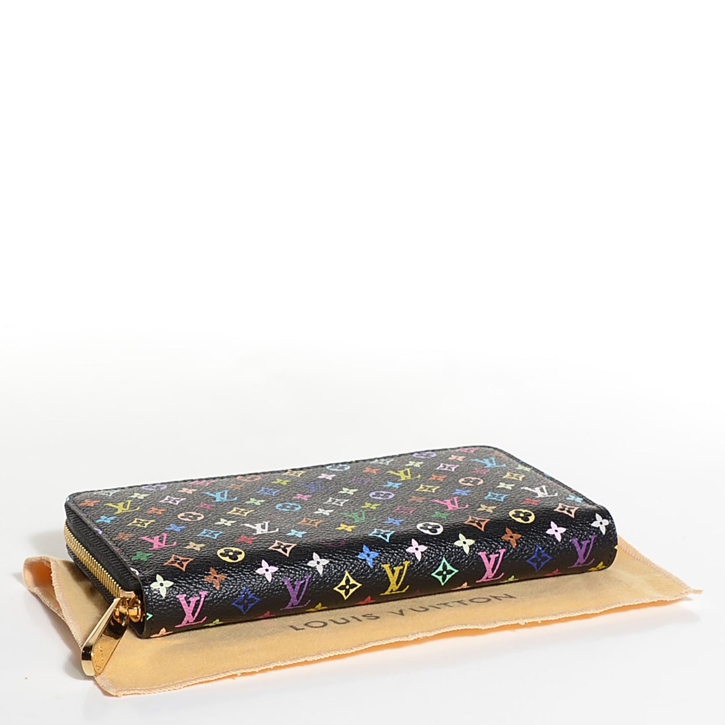 Monogram Multicolor Zippy Wallet Black Violet