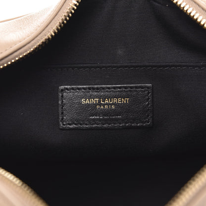 Saint Laurent Calfskin Matelasse Monogram Lou Camera Bag Dark Latte 6 of 11