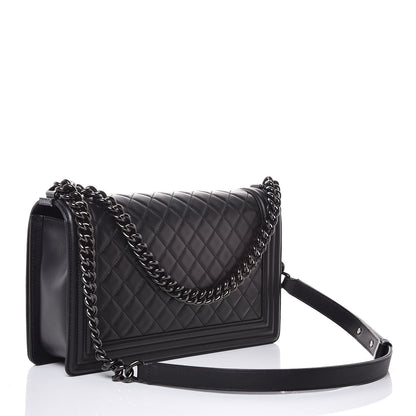 Chanel Calfskin Quilted New Medium Boy Flap So Black 3 of 7