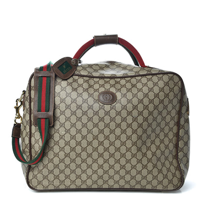 Gucci Coated Canvas Monogram Suitcase Luggage Brown 1 of 11