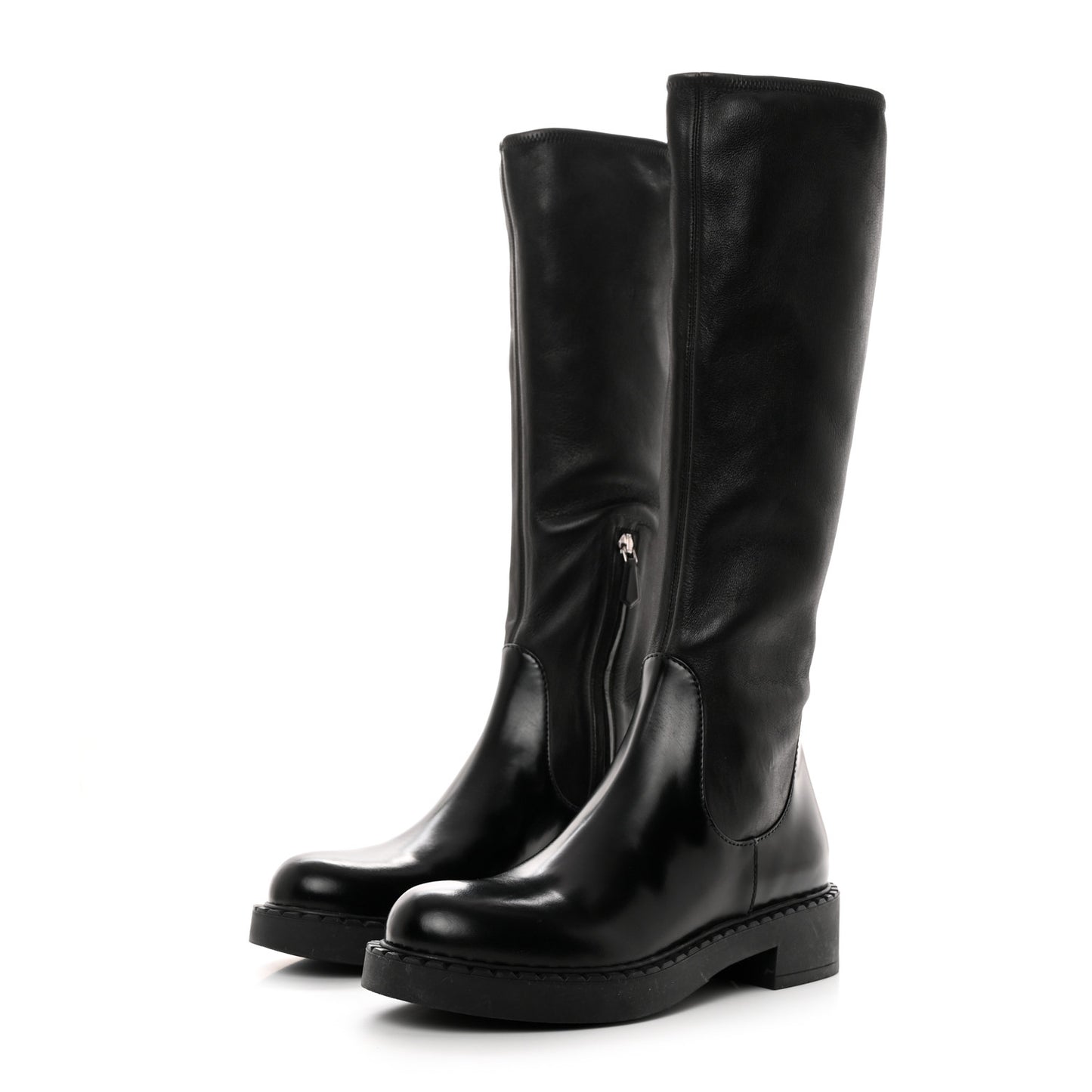 Spazzolato Nappa Stretch Moto Boots 39.5 Black