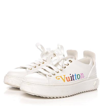 Louis Vuitton Calfskin Time Out New Wave Sneakers 38 White 3 of 13