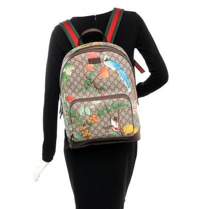 Gucci GG Supreme Monogram Tian Web Day Backpack Beige Multicolor New Acero 2 of 7
