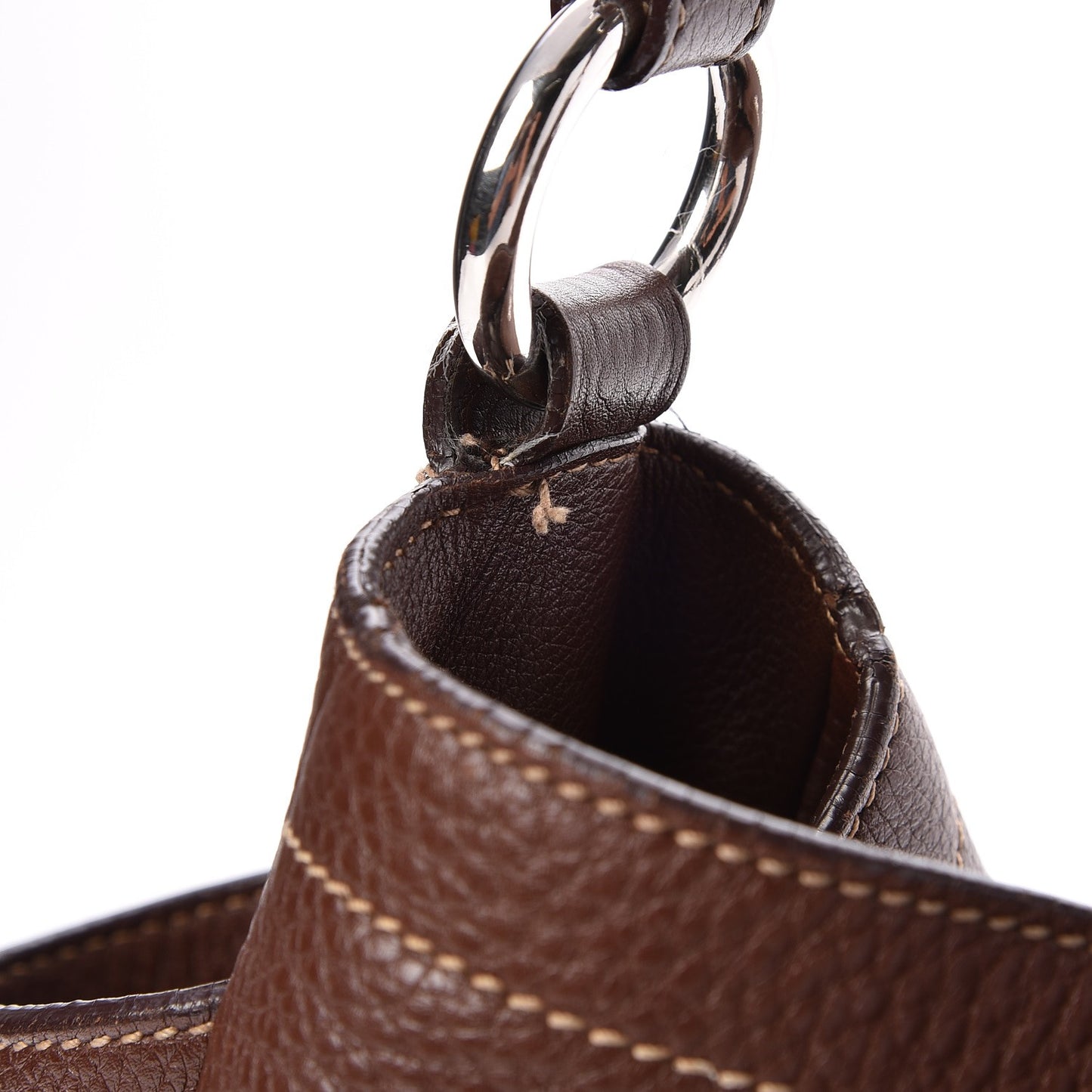 Vitello Daino Side Pocket Hobo Bruciato