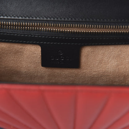 Gucci Calfskin Bamboo Trapuntata Queen Margaret Top Handle Bag Blue Agata Hibiscus Red Mystic White Sugar Pink 9 of 11