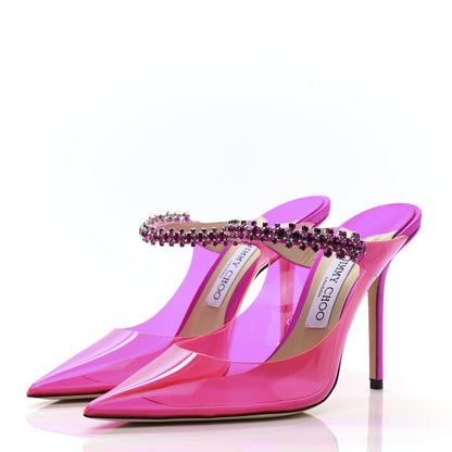 Jimmy Choo Plexi Crystal Bing 100 Pumps 40 Hot Pink 3 of 8