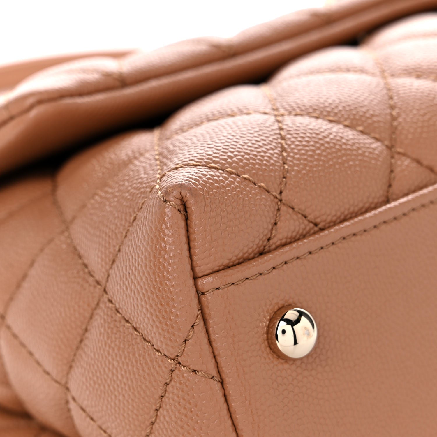 Chanel Caviar Quilted Small Coco Handle Flap Brown 8 of 12