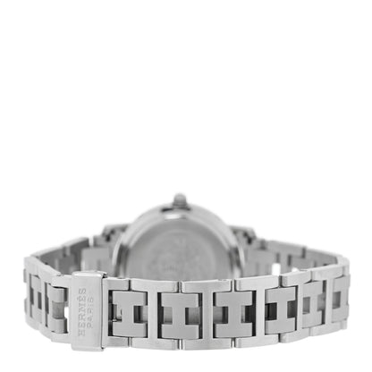 Hermes Stainless Steel 24mm Clipper Quartz Watch White 3 of 5