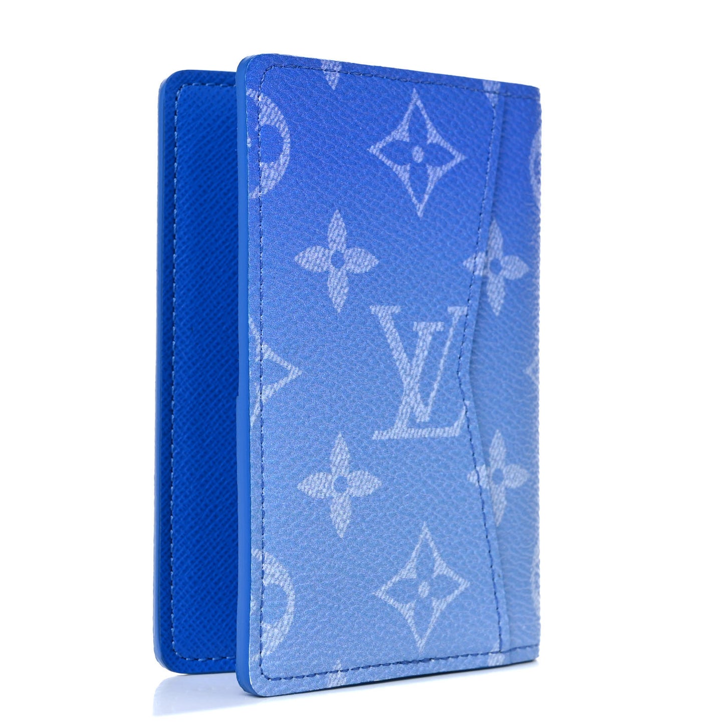Monogram Clouds Pocket Organizer Blue