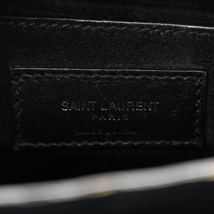 Saint Laurent Calfskin Medium Monogram Monochrome Sunset Black 6 of 12