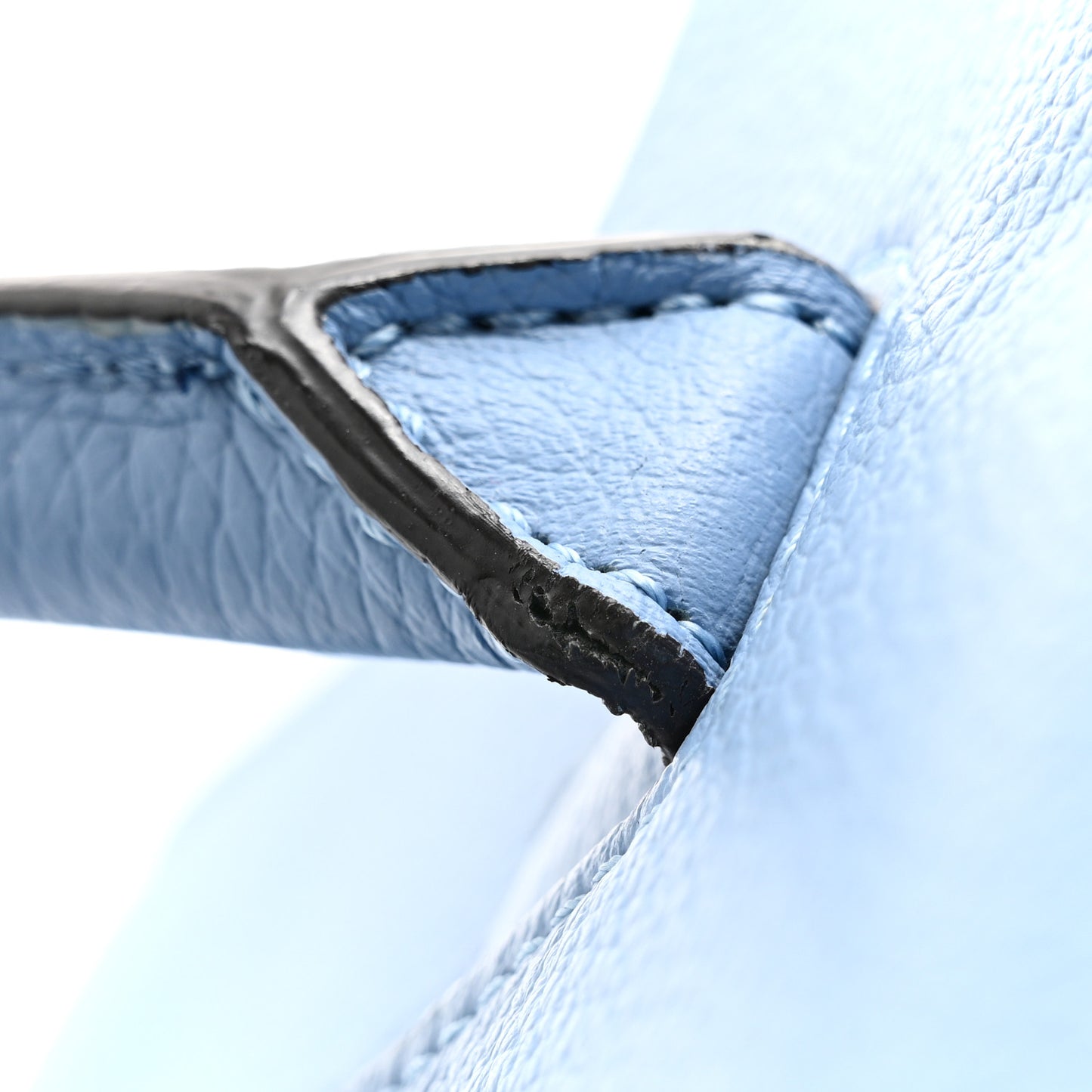 Classic Grain Calfskin Small Bayswater Porcelain Blue
