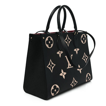 Louis Vuitton Empreinte Monogram Giant Onthego MM Black Beige 3 of 10