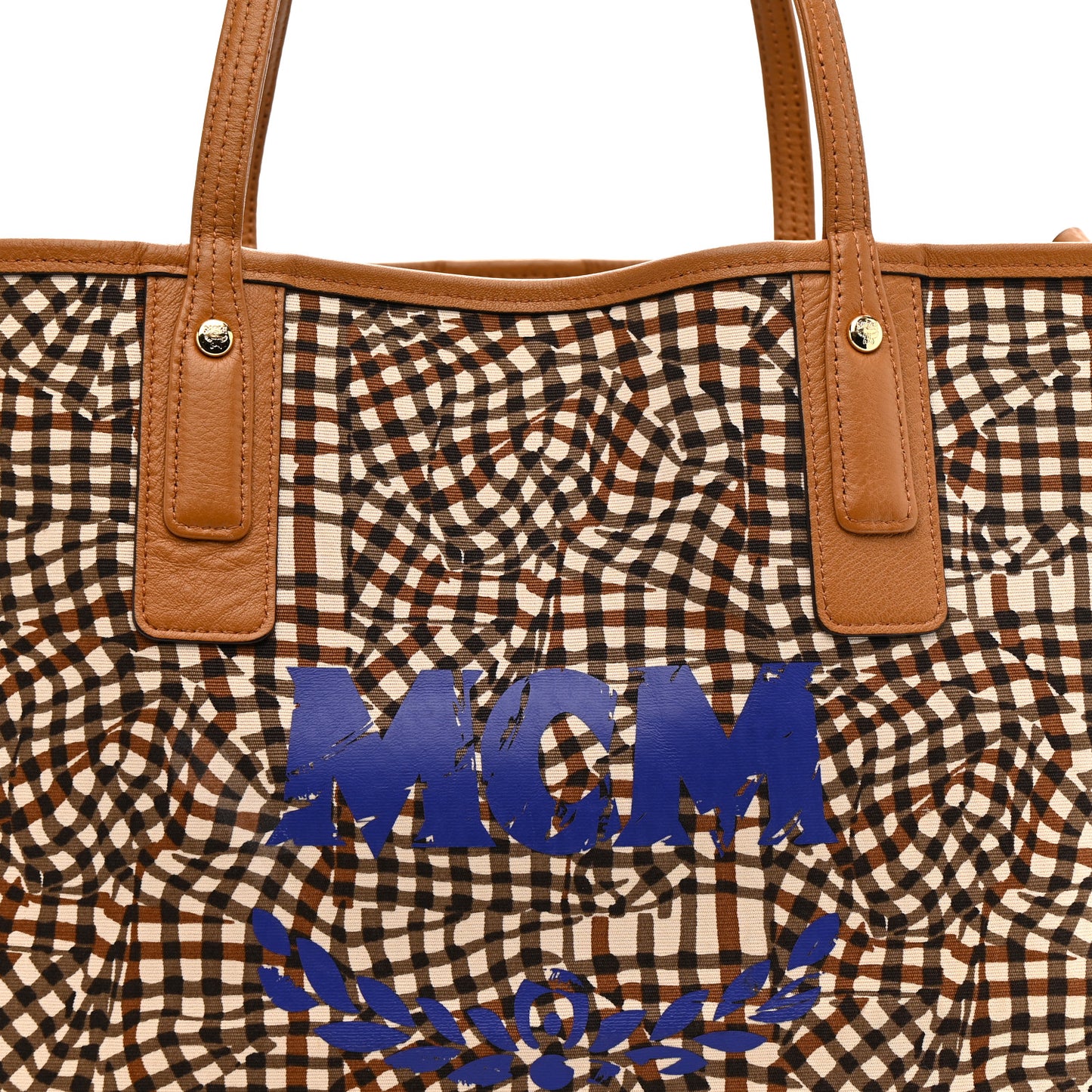 Visetos Large Liz Reversible Shopper Tote Cognac