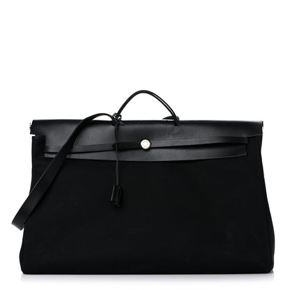 Hermes Toile Vache Hunter Herbag 50 Black 1 of 27
