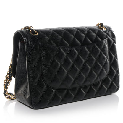 Chanel Caviar Quilted Jumbo Double Flap Black 3 of 9