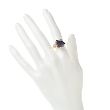 Gucci 18K Yellow Gold Amethyst Chiodo Ring 49 4.75 2 of 8