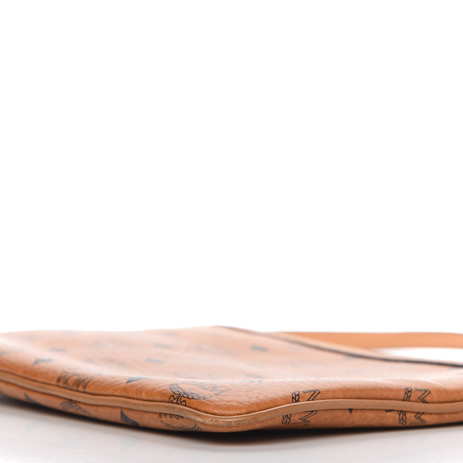 MCM Visetos Liz Shopper Tote Pouch Cognac 7 of 10