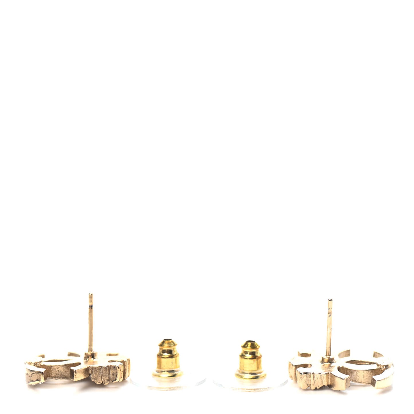 Crystal CC Crown Earrings Gold