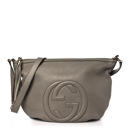 Gucci Pebbled Calfskin Medium Soho Hobo New Fango 1 of 11