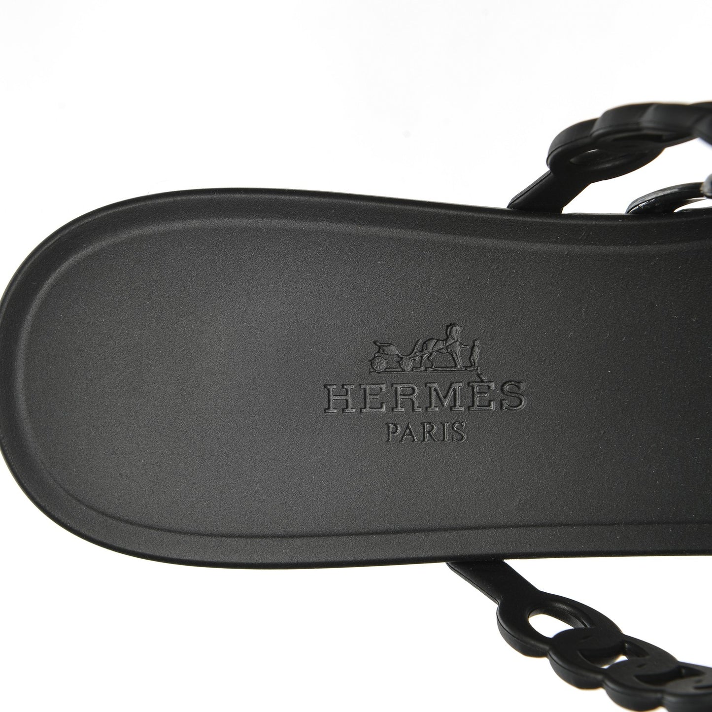 Rubber Chaine d'Ancre Nude Sandals 39 Black