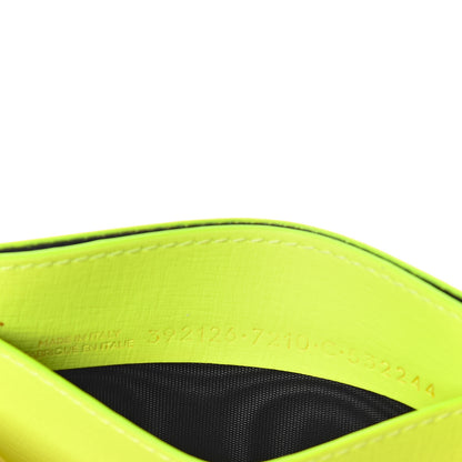 Balenciaga Textured Calfskin Everyday Multi Card Case Jaune Fluo 6 of 6