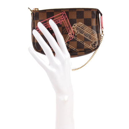 Louis Vuitton Damier Ebene 2014 Christmas Animation Mini Pochette Accessories 2 of 7