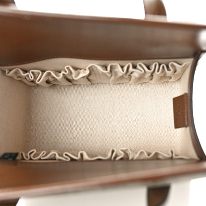 Gucci GG Supreme Monogram Azalea Calfskin Mini Horsebit 1955 Foldover Top Handle Bag Beige Ebony Brown Sugar 5 of 10