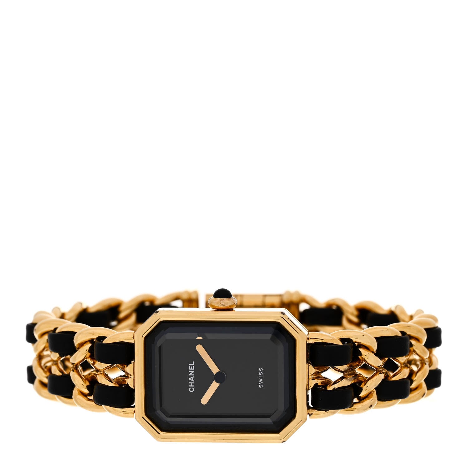 Chanel Stainless Steel Lambskin 20mm Chain Premiere Quartz Watch Gold M 2 of 5