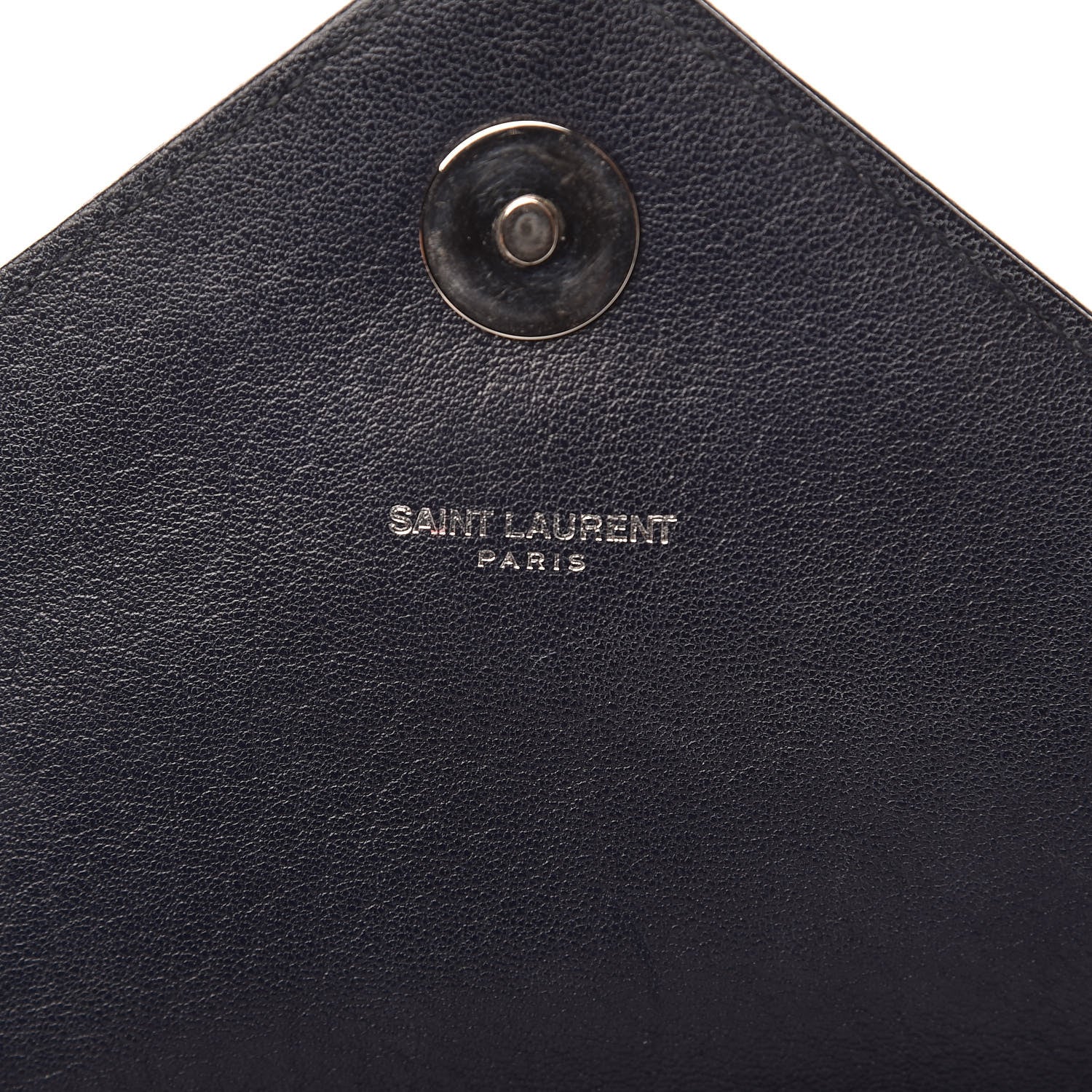 Saint Laurent Sheepskin Matelasse Chevron Monogram Large College Satchel Navy Blue 9 of 12