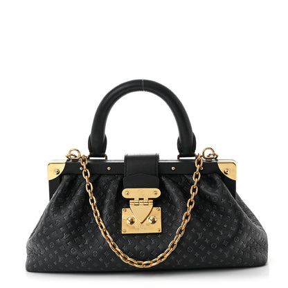 Louis Vuitton Calfskin Nanogram Embossed Clutch Black 1 of 11