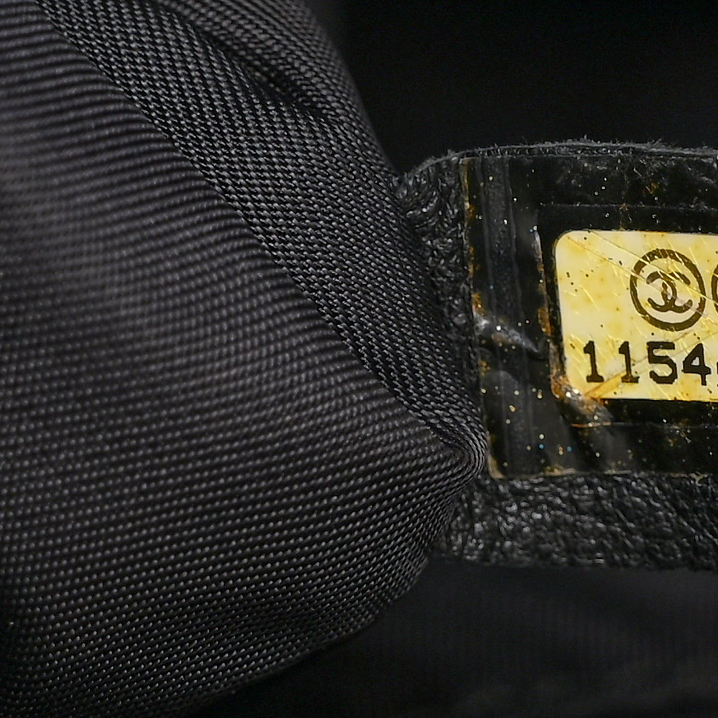 Coated Canvas Stitched XL Paris Biarritz Tote Black