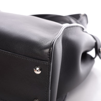 Fendi Vitello Dolce Shiny Nappa Plexglass Granite Medium Peekaboo Iconic Satchel Black 12 of 14