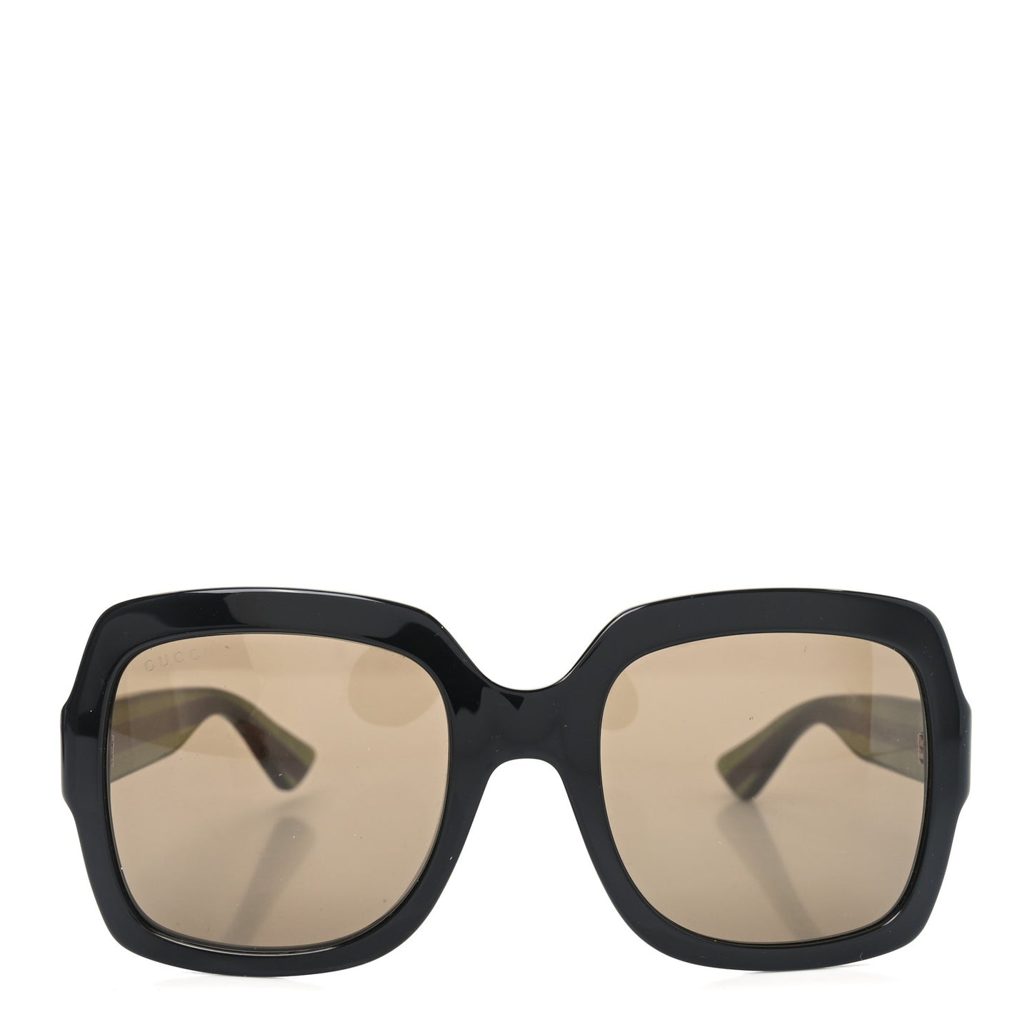 Acetate Square Frame Web Glitter Sunglasses GG0036S Black Green