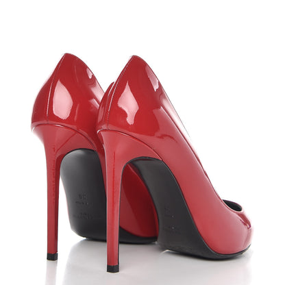 Saint Laurent Patent Classic Paris 105 Escarpin Pumps 36 New Red 4 of 12