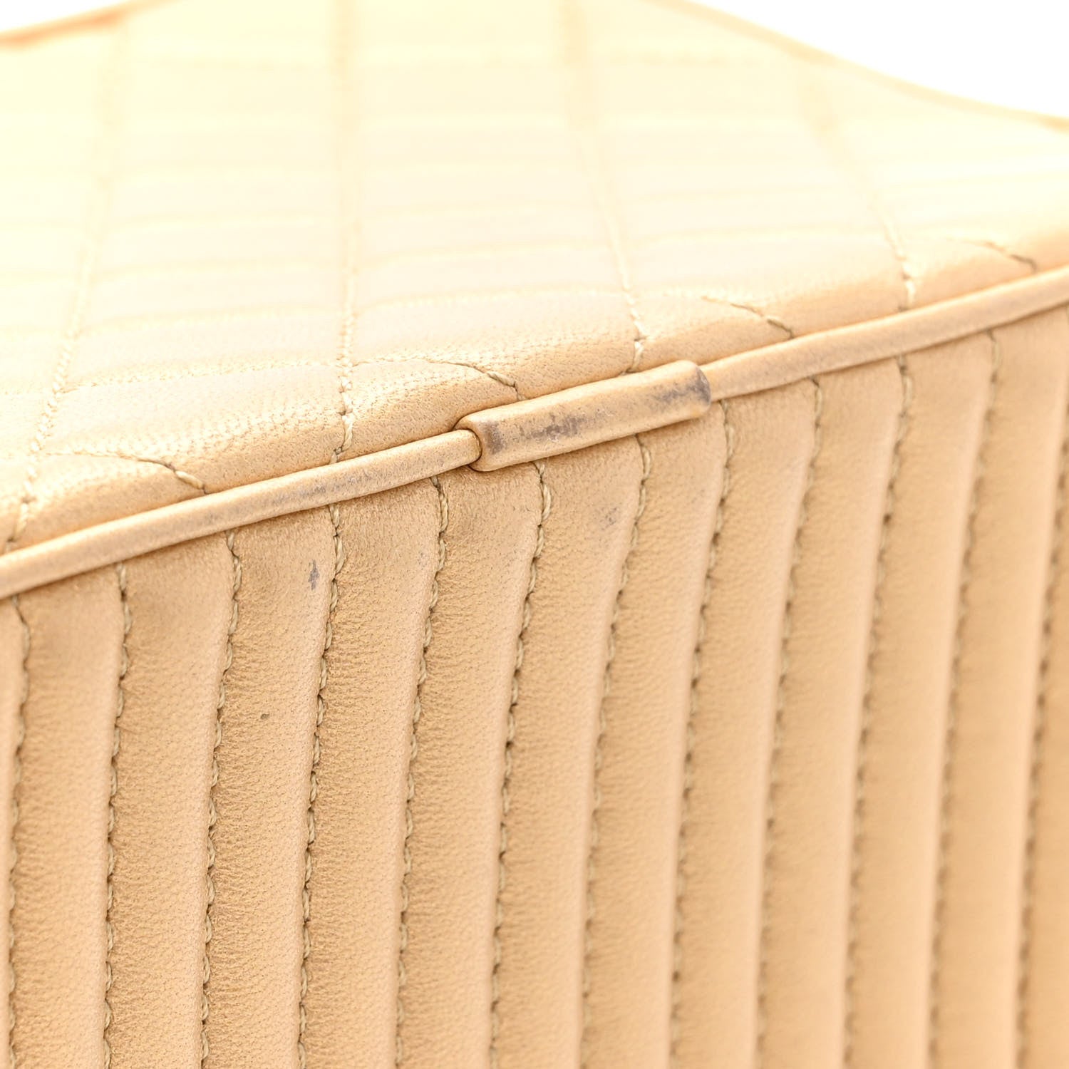Chanel Metallic Lambskin Quilted Small Coco Boy Camera Case Gold 12 of 15