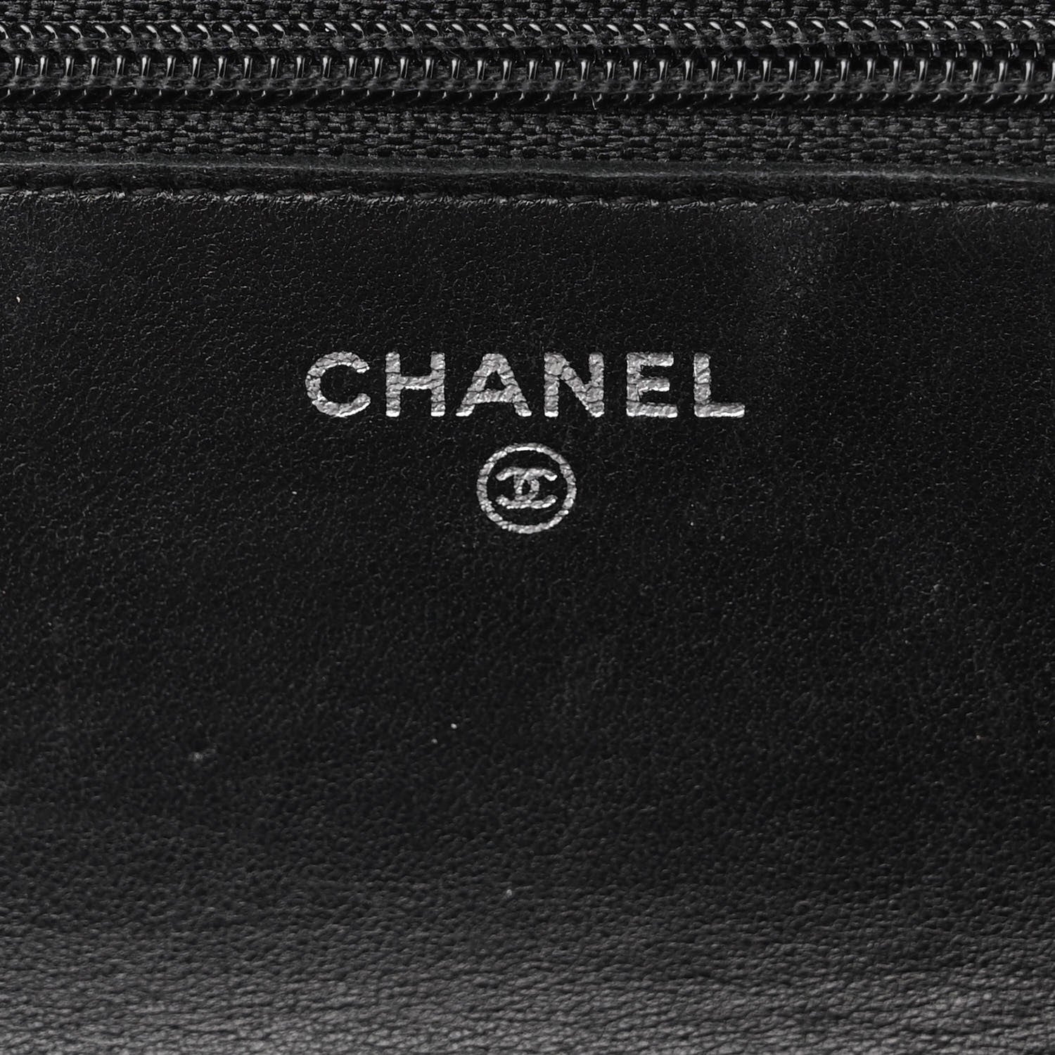 Chanel Lambskin Quilted Wallet On Chain WOC Black 6 of 14