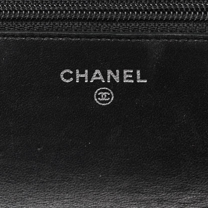Chanel Lambskin Quilted Wallet On Chain WOC Black 6 of 14