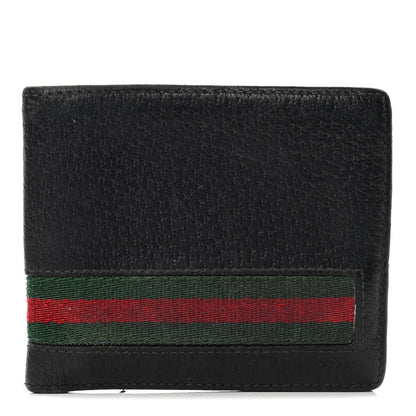 Gucci Calfskin Web Bi-Fold Wallet Black 1 of 4
