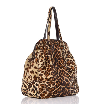 Prada Calf Hair Leopard Print Frame Bag 3 of 9